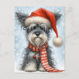 Weihnachts-Schnauzer Feiertagspostkarte
