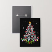 Weihnachts-Schnauzer-Hund-Baum-Xmas-Haustier-Tier Button (Vorderseite/Rückseite)