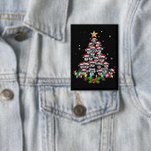 Weihnachts-Schnauzer-Hund-Baum-Xmas-Haustier-Tier Button (Insitu)