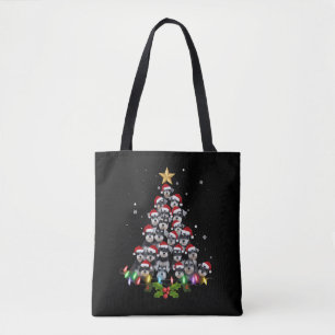 Weihnachts-Schnauzer-Hund-Baum-Xmas-Haustier-Tier Tasche