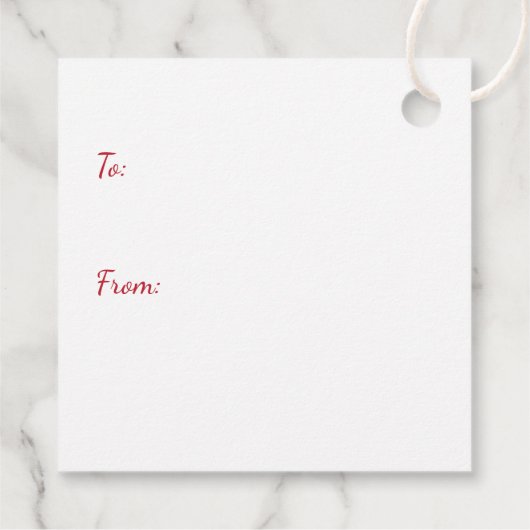 Weihnachts Schnauzer Hunde Geschenkanhänger (Rückseite)