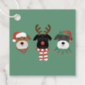 Weihnachts Schnauzer Hunde Geschenkanhänger (Vorderseite)