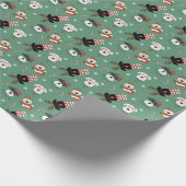 Weihnachts Schnauzer Hunde Geschenkpapier (Ecke)