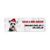 Weihnachts-Schnauzer-Hundefreund-Feiertags-Adresse (Vorne)