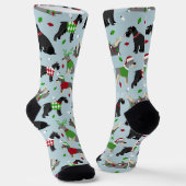 Weihnachts Schnauzer Socken (Gewinkelt)