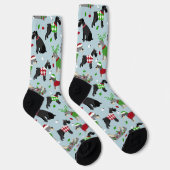 Weihnachts Schnauzer Socken (Rechts)