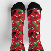 Weihnachts Schnauzer Socken (Oben)