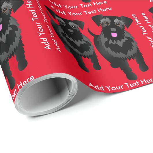 Weihnachts Schnauzers Custom Tex Geschenkpapier (Rolleneckpunkt)
