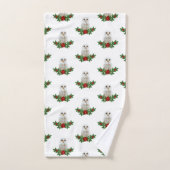 Weihnachts-Schnee-Eule Badhandtuch Set (Handtuch)