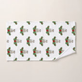 Weihnachts-Schnee-Eule Badhandtuch Set (Handtuch)