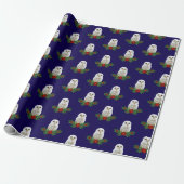 Weihnachts-Schnee-Eule Geschenkpapier (Ungerollt)