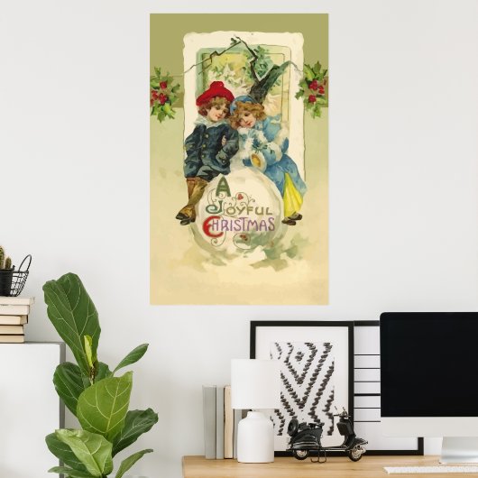 Weihnachts-Schneeballeposter Poster (Heimbüro)