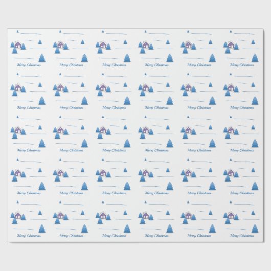 Weihnachts-Schneedecke Geschenkpapier (Flach)