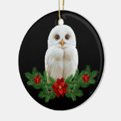 Weihnachts-Schneeeule Keramik Ornament (Links)