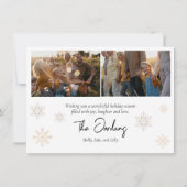 Weihnachts-Schneefall-Foto Weihnachtskarte Einladung (Rückseite)