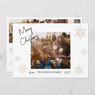 Weihnachts-Schneefall-Foto Weihnachtskarte Einladung