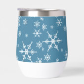 Weihnachts-Schneeflocke auf blau (Rechts)