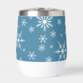 Weihnachts-Schneeflocke auf blau (Vorderseite)