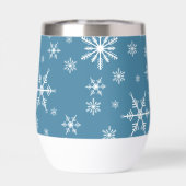 Weihnachts-Schneeflocke auf blau (Rückseite)