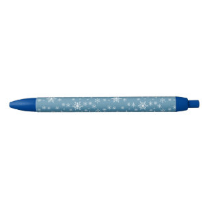 Weihnachts-Schneeflocke auf blau Kugelschreiber