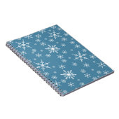 Weihnachts-Schneeflocke auf blau Notizblock (Rechte Seite)