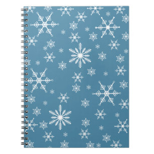 Weihnachts-Schneeflocke auf blau Notizblock