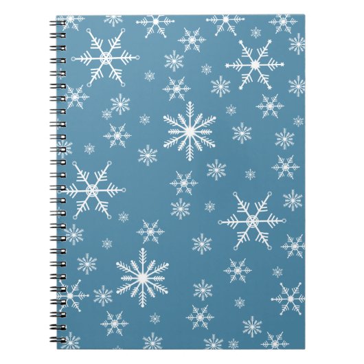Weihnachts-Schneeflocke auf blau Notizblock (Vorderseite)