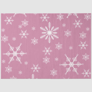 Weihnachts-Schneeflocke auf Rosa Seidenpapier