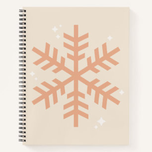 Weihnachts-Schneeflocke Beige Notizblock