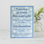 Weihnachts-Schneeflocke Einladung (Stehend Vorderseite)