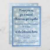 Weihnachts-Schneeflocke Einladung (Vorne/Hinten)