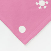Weihnachts-Schneeflocke Rosa und Weißer Polka Dot Fleecedecke (Ecke)