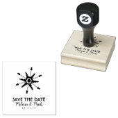 Weihnachts-Schneeflocke Save the Date Gummistempel (Stempel)