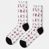 Weihnachts-Schneeflocke Socken (Linkes Detail)