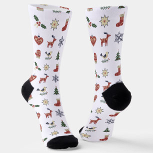 Weihnachts-Schneeflocke Socken