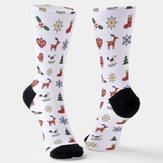 Weihnachts-Schneeflocke Socken (Gewinkelt)