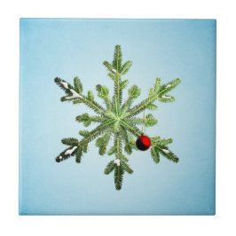 Weihnachts-Schneeflocke - Stilvolle Winterferien Fliese