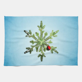 Weihnachts-Schneeflocke - Stilvolle Winterferien Handtuch