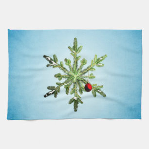Weihnachts-Schneeflocke - Stilvolle Winterferien Handtuch
