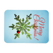 Weihnachts-Schneeflocke - Stilvolle Winterferien Magnet (Horizontal)