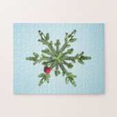 Weihnachts-Schneeflocke - Stilvolle Winterferien Puzzle (Horizontal)