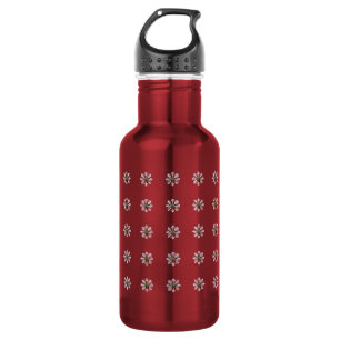 Weihnachts-Schneeflocke und scheue rote Beere Edelstahlflasche