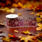 Weihnachts-Schneeflocke Wein Satin Ribbon Satinband