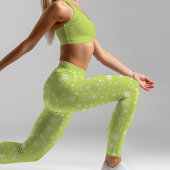 Weihnachts-Schneeflocken auf Green Winter Fun Leggings