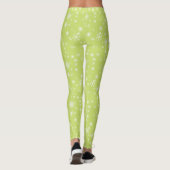 Weihnachts-Schneeflocken auf Green Winter Fun Leggings (Rückseite)