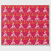 Weihnachts-Schneeflocken-Baum-Botschaft gemustert Geschenkpapier (Flach)