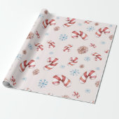 Weihnachts-Schneeflocken Elegantes Geschenk Geschenkpapier (Ungerollt)