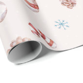 Weihnachts-Schneeflocken Elegantes Geschenk Geschenkpapier (Rolleneckpunkt)