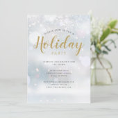 Weihnachts-Schneeflocken Feiertag Einladung (Stehend Vorderseite)