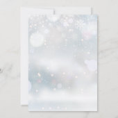 Weihnachts-Schneeflocken Feiertag Einladung (Rückseite)